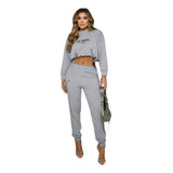Conjunto De Frio Feminino Blusa Manga Longa E Calça Elastec