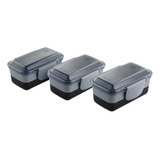 Conjunto De Lunch Box Preta Electrolux - 03 Unidades