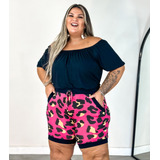 Conjunto De Malha Cigana De Elastico Plus Size