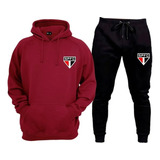 Conjunto De Moletom São Paulo Futebol Flanelado Otimo