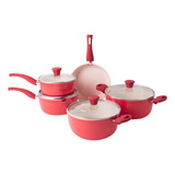 Conjunto De Panelas Oster Top Gourmet 5 Peças Vermelho