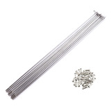 Conjunto De Raios 198mm X 2,5mm Niples Bicicleta Eletrica