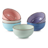 Conjunto De Tigelas De Cereais Selamica Ceramic De 24 Onças,