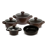 Conjunto Duo Smart 5 Pçs - Chocolate - Ceraflame Cookware 