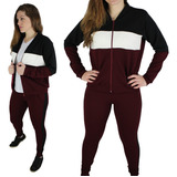 Conjunto Feminino Blusa Agasalho+ Calça Crepe Outono Inverno