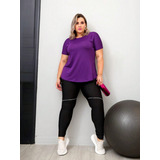 Conjunto Feminino Calça Legging E Camiseta Dry Fit Fitness