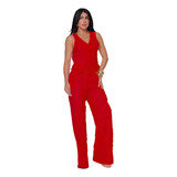 Conjunto Feminino Social Alfaiataria Colete+calça Pantalona