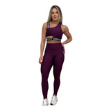 Conjunto Fitness Feminino Top E Calça Legging Academia 