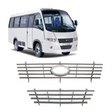Conjunto Grade Dianteira Parachoque Onibus Volare V5 V6 V8