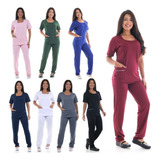 Conjunto Helanca Elastano Copeira Faxineira Babá Empregada