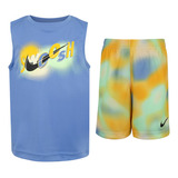 Conjunto Infantil Nike Dri-fit Regata + Bermuda Hazy Rays