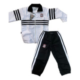 Conjunto Jaqueta + Calça Infantil Corinthians Oficial Branco
