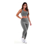 Conjunto Legging Tapa Bumbum Calça Roupas De Academia Femini