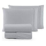 Conjunto Lençol King 3 Pçs Algodão 200 Fios Ponto Palito