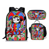 Conjunto Magical Digital Circus De 3 Mochilas Escolares