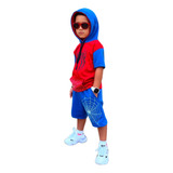  Conjunto Masculino Infatil Homem Aranha Sonic Fantasia