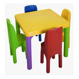 Conjunto Mesa - Mesinha Infantil Com 4 Cadeirinhas Rotoplas Cor Colorida