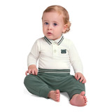 Conjunto Milon Bebê Menino Body Polo E Calça Inverno