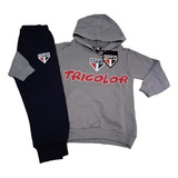 Conjunto Moletom Agasalho Blusa De Frio Infantil Futebol