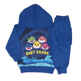 Conjunto Moletom Infantil Baby Shark Azul - 4