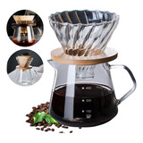 Conjunto Passador De Café Coador Jarro Vidro V60 P/ Cozinha