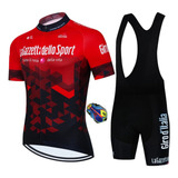 Conjunto Roupa Ciclismo Camisa + Bretelle De Gel Ciclista Uv