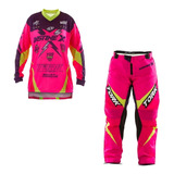 Conjunto Roupa Feminina Trilha Motocross Calça Camisa Insane