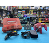 Console Nintendo 64 Melancia Sabores N64 Videogame Clear Red