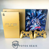 Console Playstation 2 Fat Dourado Mobile Suit Z-gundam Type-100 Completo Na Caixa