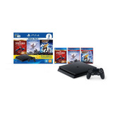 Console Playstation 4 Slim Hits Bundle V15 1tb Mega Pack Cor Preto