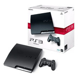 Console Ps3 Slim + 10 Jogos + 2 Controles