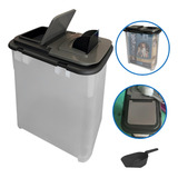 Container Porta Ração 15kg Com Pá Dosadora