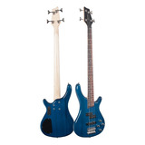 Contra Baixo 4 Cordas Ativo Giannini Gb200a Elétrico Baixo Cor Transparent Blue