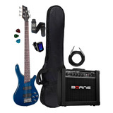 Contra-baixo 4 Cordas Giannini Gb-200a Blue Capa Cubo