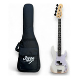Contrabaixo J.bass Seven Spb-47 Wh Branco 4c Com Bag