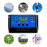 Controlador Carga Painel Solar 30a 12/24v Pwm Lcd Regulador