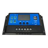 Controlador De Carga Painel Solar 40a Pwm 12/24v Display Usb
