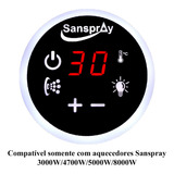 Controlador Temperatura Aquecedor 4 Funções Sanspray Line 110v 220v Bivolt