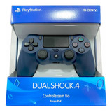 Controle Azul Ps4 Dualshock 4 Midnight Blue Original C/ Nf