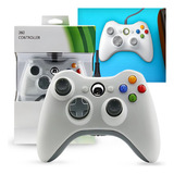 Controle Compatível Xbox 360 Pc Windows Com Fio Branco