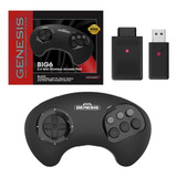 Controle De Arcade Sem Fio Sega Genesis Retro-bit Big6 De 2,4 Ghz