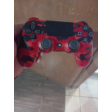 Controle De Ps4 Camuflado Vermelho