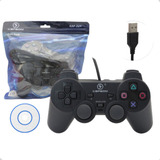 Controle Gamer Joystick Pc-usb Computador Notebook C/ Fio Cor Preto
