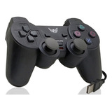 Controle Joystick Analógico Vibração Usb Play Ps3 Celular Pc Cor Preto