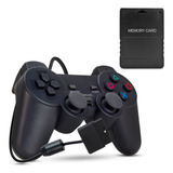 Controle Joystick Compatível Com Ps2 E Memory Card 8mb