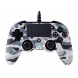 Controle Joystick Nacon Wired Compact Controller For Ps4 Camuflagem Cinza