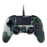 Controle Joystick Nacon Wired Compact Controller For Ps4 Camuflagem Verde