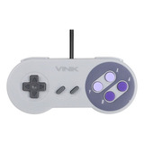 Controle Joysticks Pc Usb Nintendo Super Nes - Retro - Vinik Cor Cinza