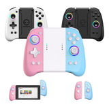Controle Linyuvo Gamepad Rgb Sem Fio Para Nintendo Switch Cor Rosa, Azul