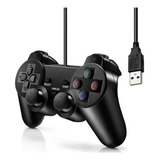 Controle Manete Para Playstation 2 Usb Analógico Vibratóri